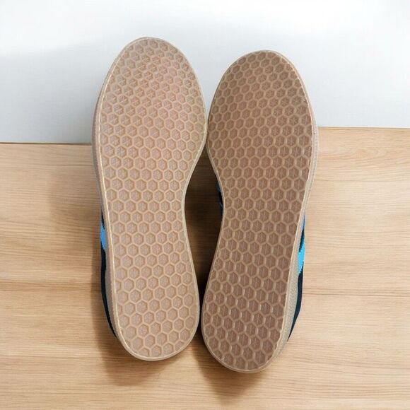 Adidas Wmn's Gazelle Black Blue IE9124 -Suede Sneakers Retro Originals Sz 7.5-8. - Picture 5 of 6